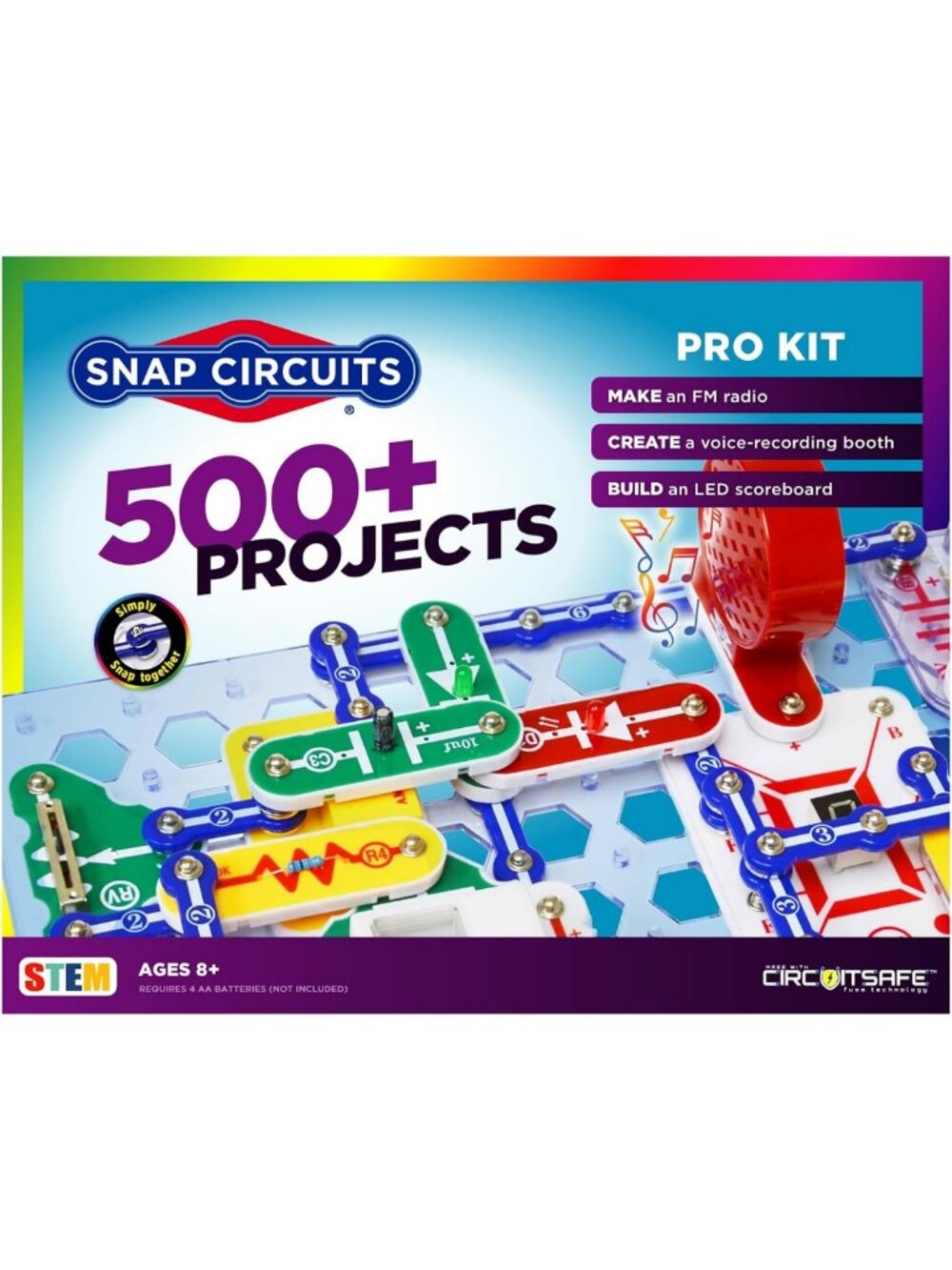 SNAP CIRCUITSPro SC-500 STEM Electronics Kit, 500+ Projects, Ages 8